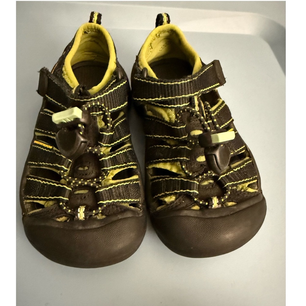 Keen Newport H2 Kids Sandals Blue Lime Green Water Shoes Hiking Bungee Strap